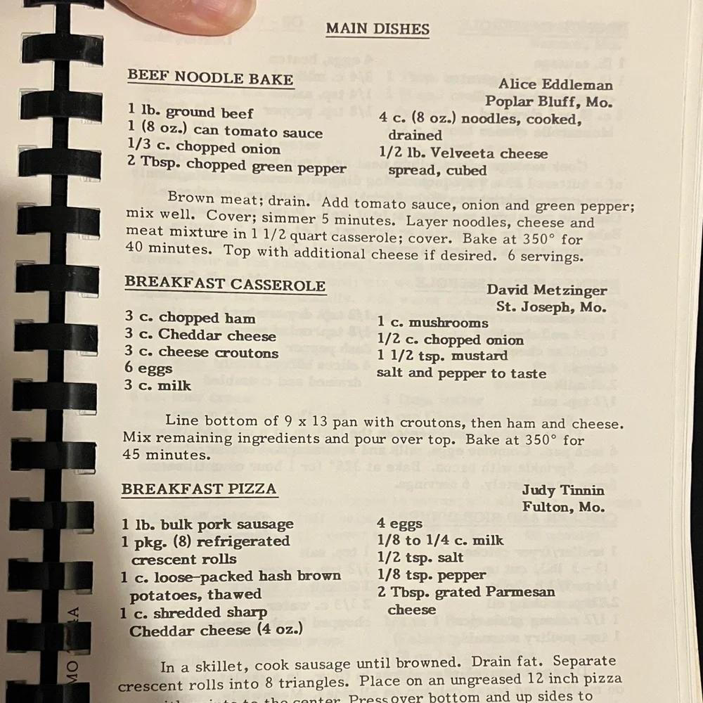 Missouri State Troopers Cookbook Community Recipe Book 1993